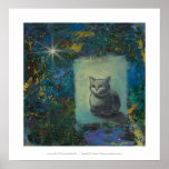 Peinture de chat - oh art sage et excellent de Kit Posters