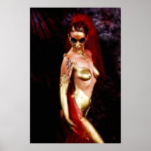 peinture de corps sur la toile posters