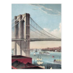 Peinture de pont de Brooklyn Carte Postale