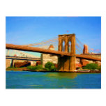 Peinture de pont de Brooklyn Carte Postale