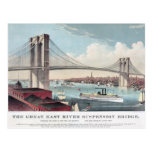 Peinture de pont de Brooklyn Cartes Postales
