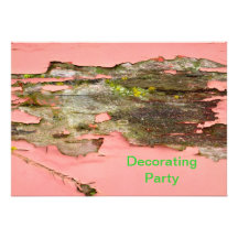 Peinture floconneuse décorant l'invitation de part