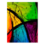 Peinture lumineuse géniale d'art abstrait cartes postales