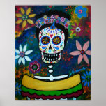 Peinture mexicaine de Madame art populaire Poster