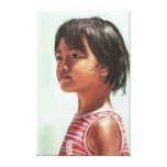 Peinture numérique de portrait de petite fille asi toile tendue sur châssis