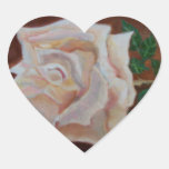 peinture rose de pêche par Gwen Billips Autocollant En Cœur