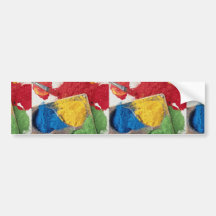 Peintures de poudre sur la palette avec la brosse autocollants pour voiture