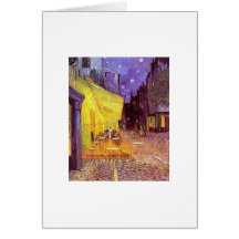 Peintures de Vincent van Gogh : Café de Van Gogh Carte De Vœux