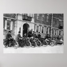 Peloton de moto de Harvard, les années 1900 tôt Affiche