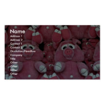 Peluches au parc d'attractions cartes de visite personnelles
