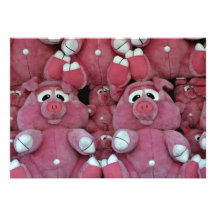 Peluches au parc d'attractions invitations