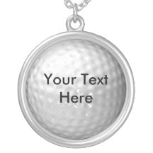 Pendentif et chaîne de message de boule de golf
