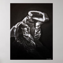 Penseur de papier poster