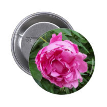 Pensez la fleur rose badges publicitaires