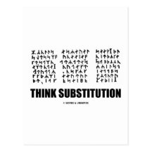 Pensez la substitution (le cryptogramme runique de carte postale