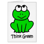 Pensez le carte pour notes vert