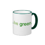 Pensez le vert vivant de vert tasse à café