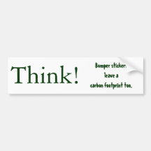 Pensez ! , Stickersleave de butoir une empreinte d Autocollants Pour Voiture