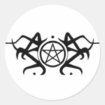 Pentagone étoilé autocollants
