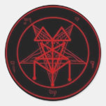 Pentagone étoilé de masse noir de signature autocollants