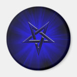 Pentagone étoilé inversé par bleu sinistre aimant