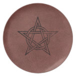 Pentagone étoilé - symbole magique païen sur le cu assiettes