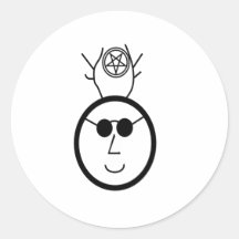 Pentagram Cernnunos Ronde Sticker