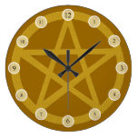 Pentagramme d'or horloges