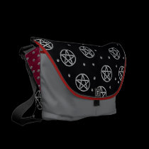 pentagramme et ronds argentés sacs messenger