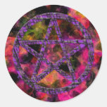 Pentagrammes : Violet Autocollants