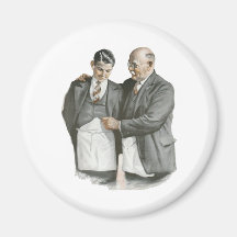 Père et fils aimant pour réfrigérateur