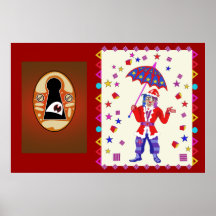 Père Noël dans la douche Affiche