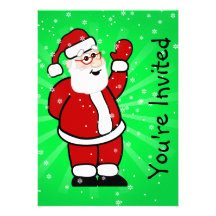 Père Noël de ondulation ! Invitations