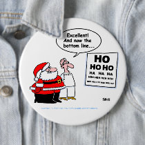 Père Noël drôle et bouton d'optométriste