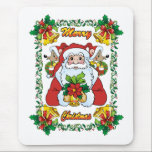 Père Noël joyeux tapis de souris