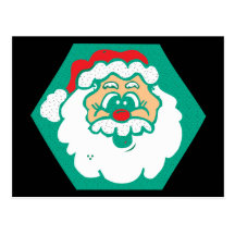 père Noël mignon font face Carte Postale