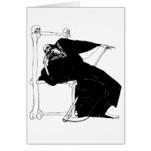 "Père Noël Muerte" (faucheuse mexicaine) Cartes De Vœux