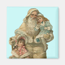 Père Noël victorien - art vintage Aimant