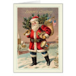 Père Noël vintage Carte De Vœux
