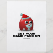 Père Noël (visage virtuel de jeu) Tract Personnalisé