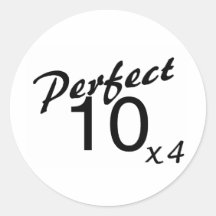Perfecte 10 x4 ronde stickers