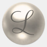 Perle L joint de mariage de monogramme Adhésif