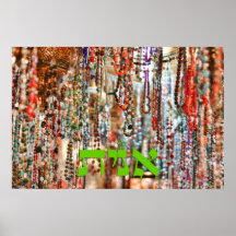 Perles au marché poster