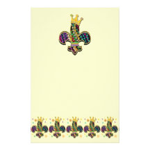 Perles de NOLA Dat Fleur de lis Papier À Lettre Customisé