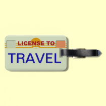 Permis de voyager étiquette étiquettes à bagages