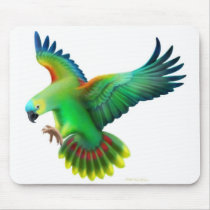 Perroquet affronté bleu Mousepad d'Amazone