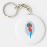 perroquet rouge mignon de pirate porte-clé