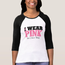 Personaliseer I Draage Roze Kanker van de Borst Shirts