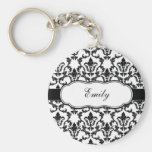 Personaliseer met Uw Damast Keychain van de Naam Sleutelhangers
