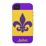 Personaliseer Naam: Fleur DE Lis Iphone Geval Vibe iPhone 4 Hoesje